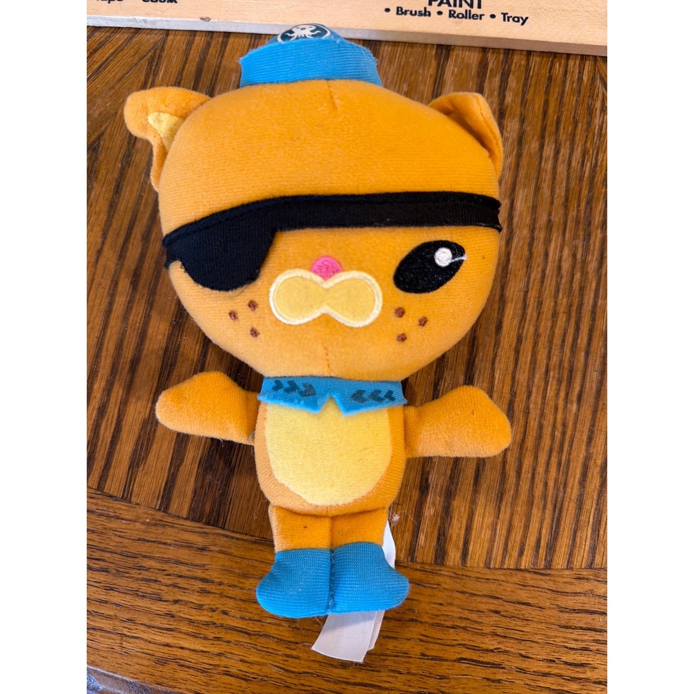 Fisher Price‎ Octonauts Kwazii Kitten Plush Orange Pirate Cat Eye Patch 7 inch